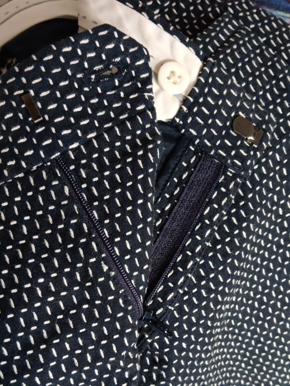 Banana Republic Black and White Textured Pants